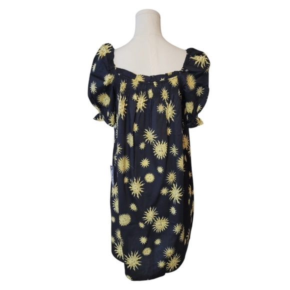 NWT Modcloth Black Summertime Garden Stories Smocked Mini Dress - Picture 5 of 5